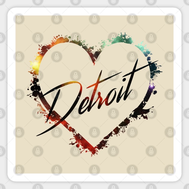 I Love Detroit Sticker by StupidHead